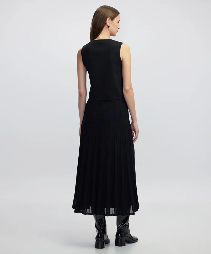 Ipekyol  Pleated Knit Midi Dress for Women | Best Price UAE